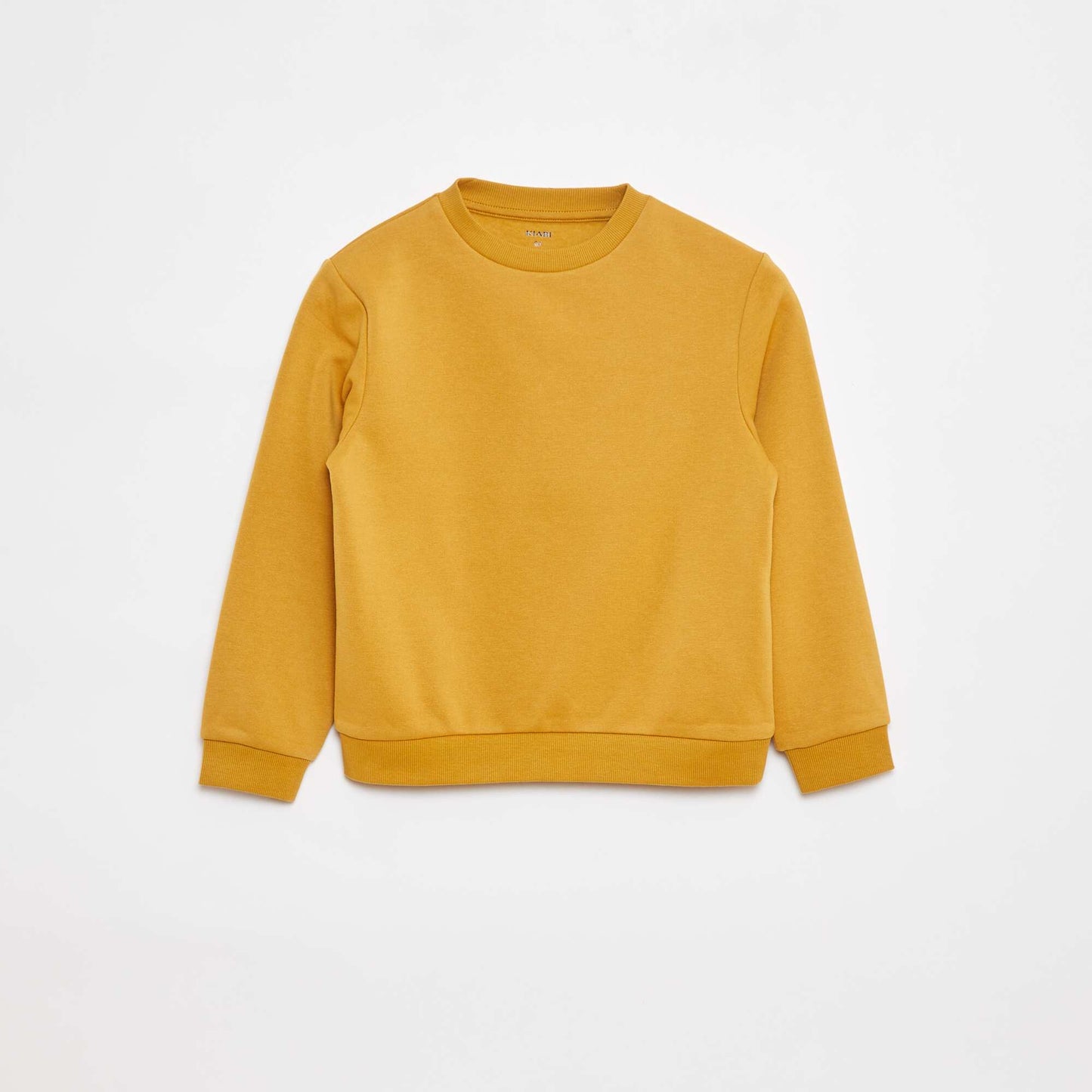 Sweat en molleton gratté uni JAUNE