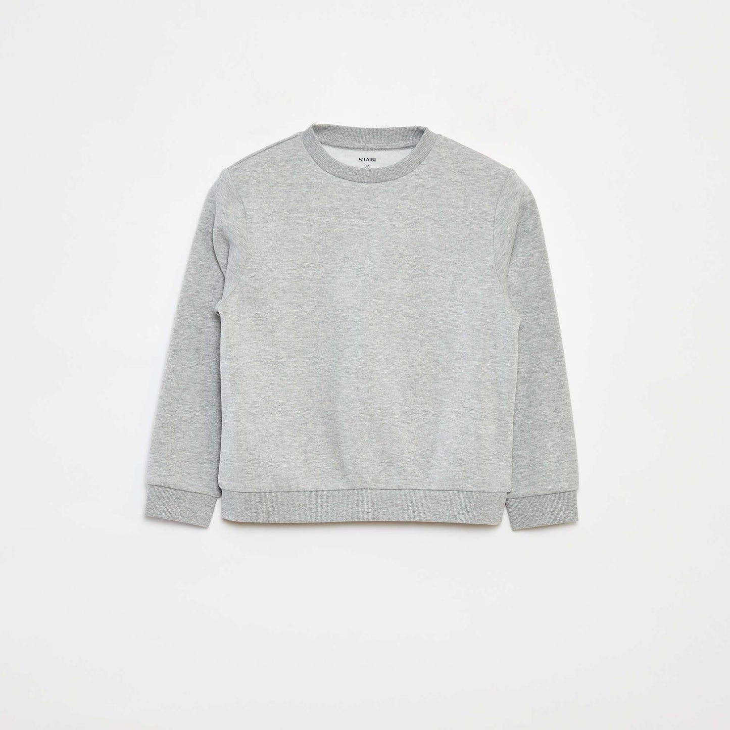 Sweat en molleton gratté uni GRIS