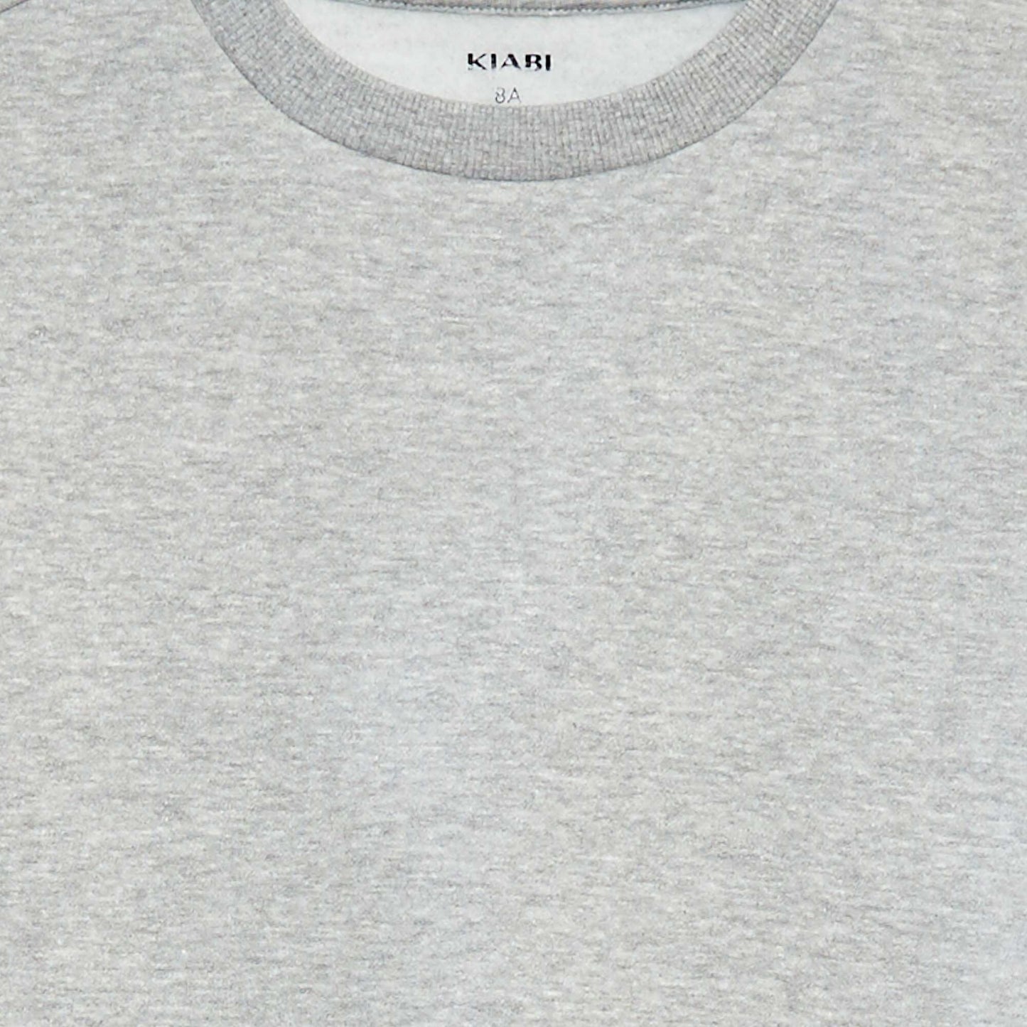 Sweat en molleton gratté uni GRIS