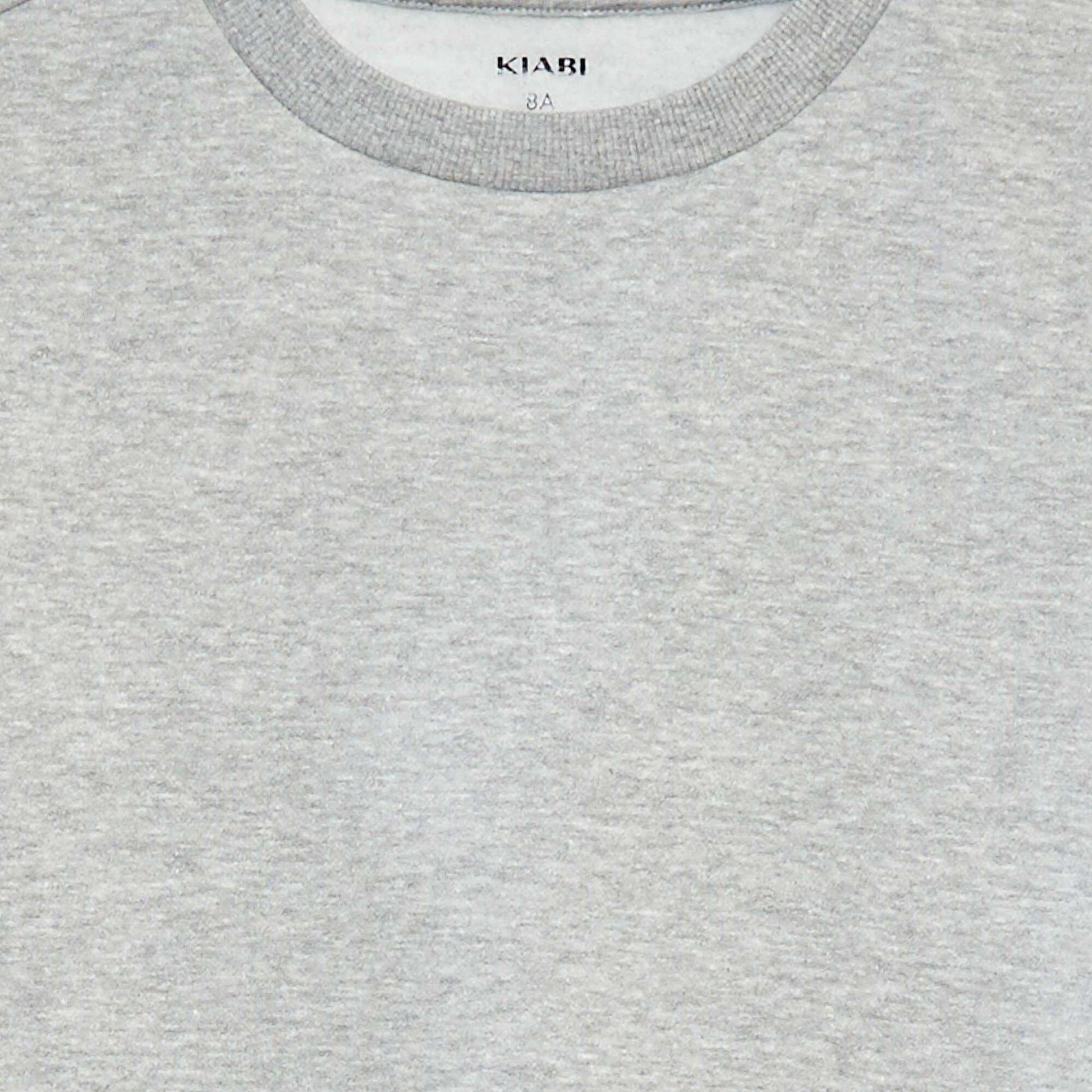 Sweat en molleton gratté uni GRIS