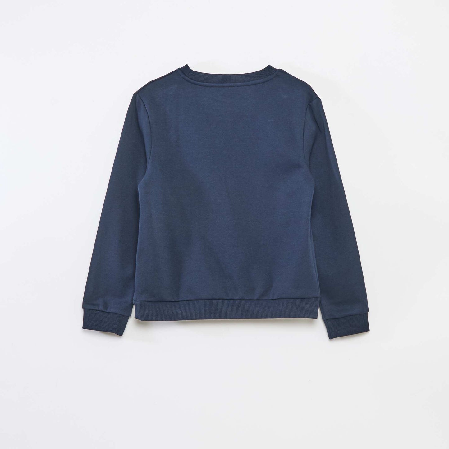 Sweat en molleton gratté uni BLEU