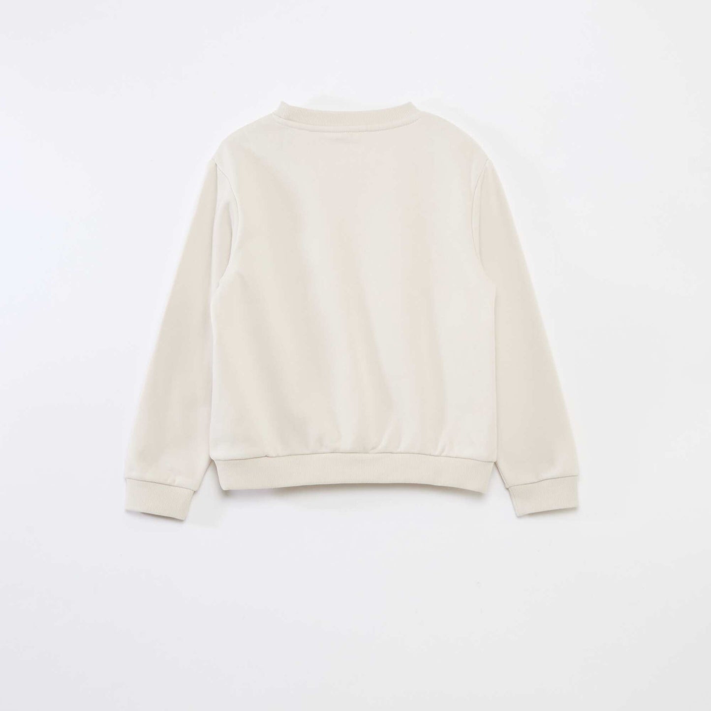 Sweat en molleton gratté uni BEIGE