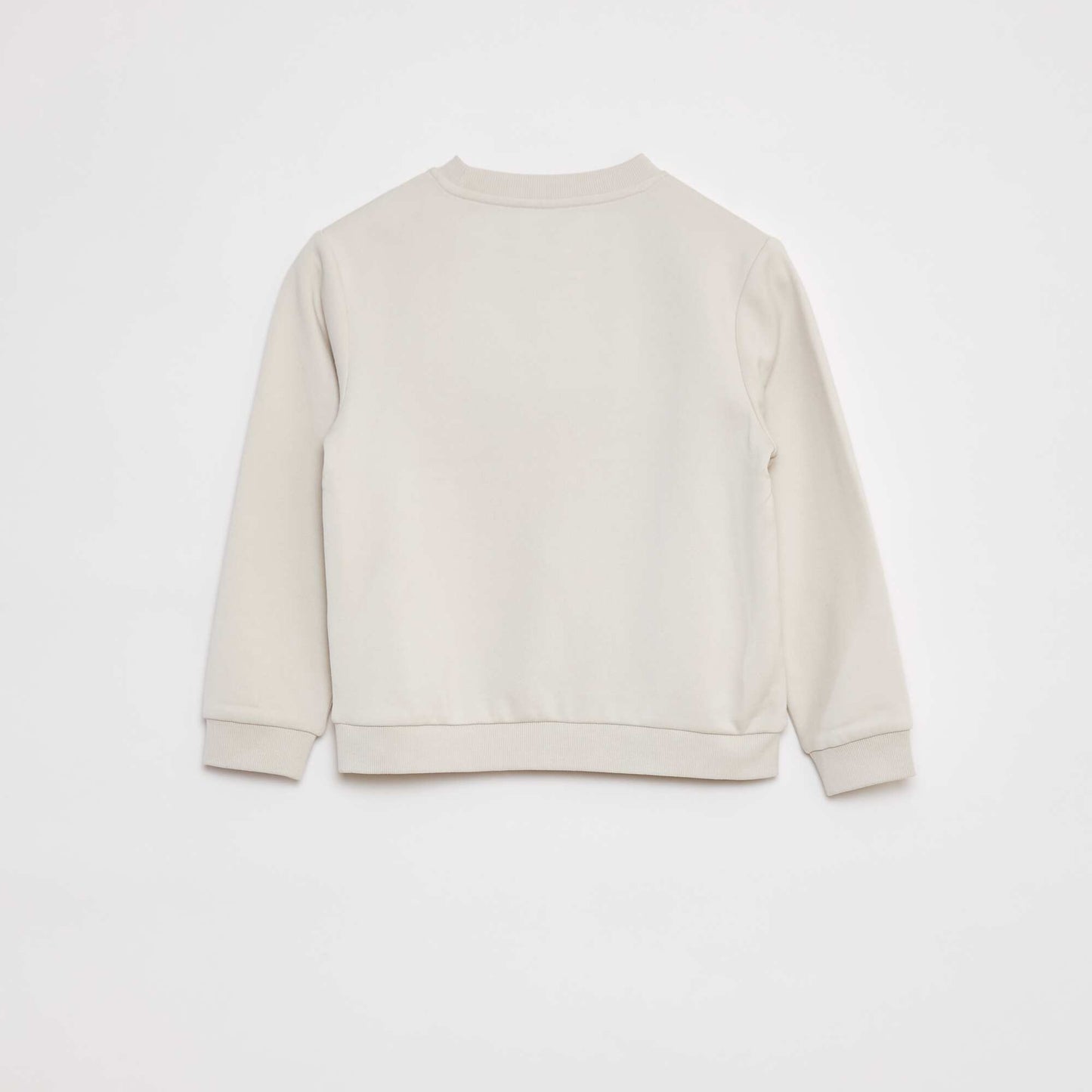Sweat en molleton gratté uni BLANC