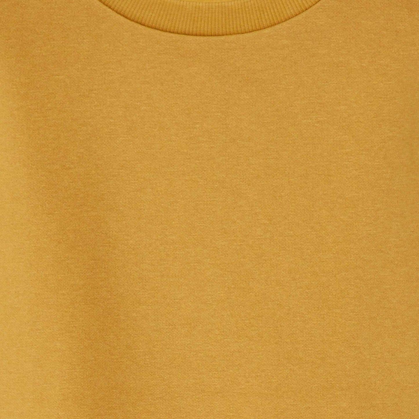 Sweat en molleton gratté uni JAUNE MOUTARDE