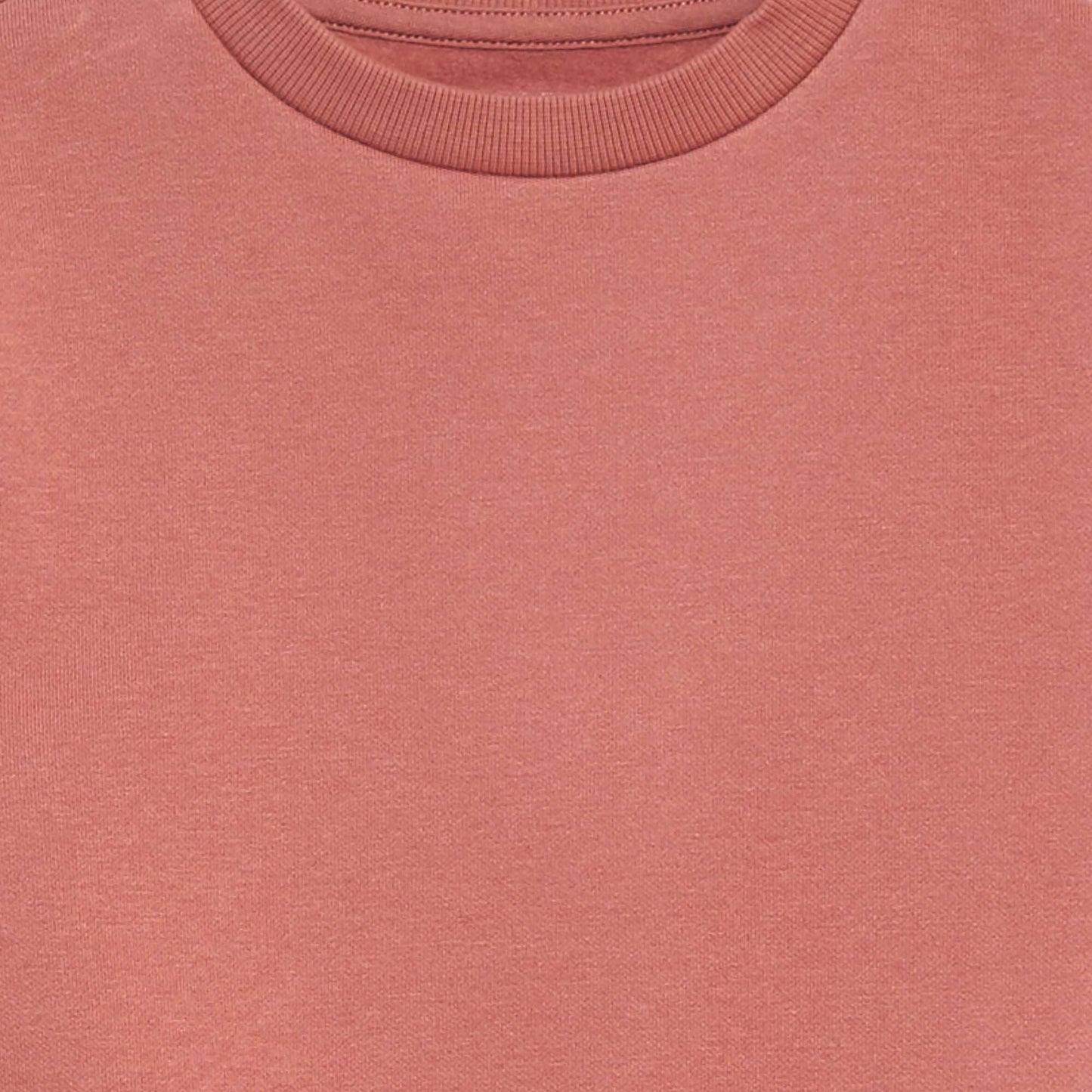 Sweat en molleton gratté uni ROSE