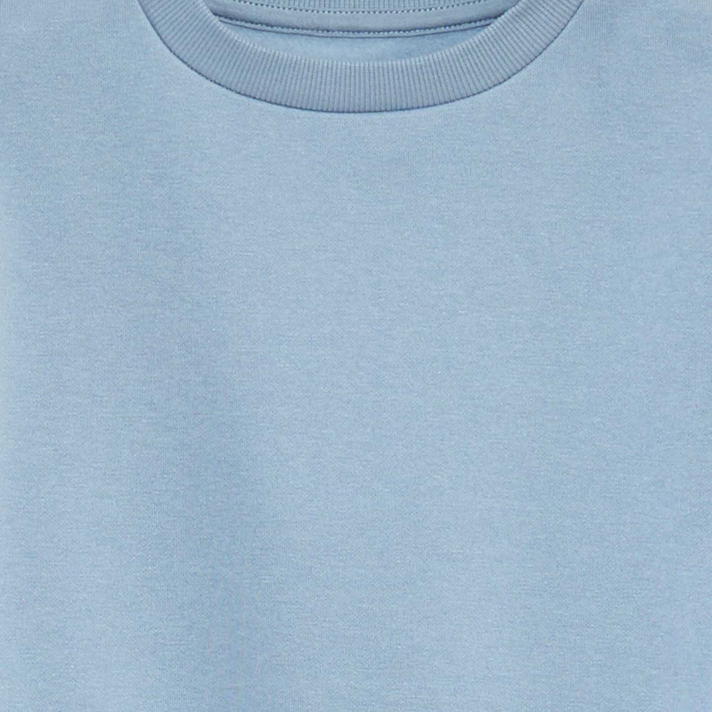 Sweat en molleton gratté uni BLEU
