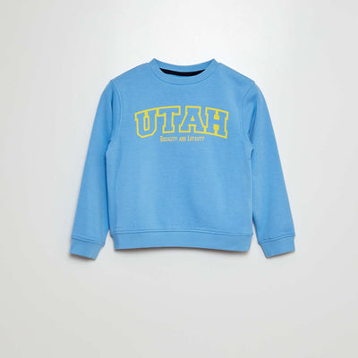 Sweat col rond imprimé BLEU