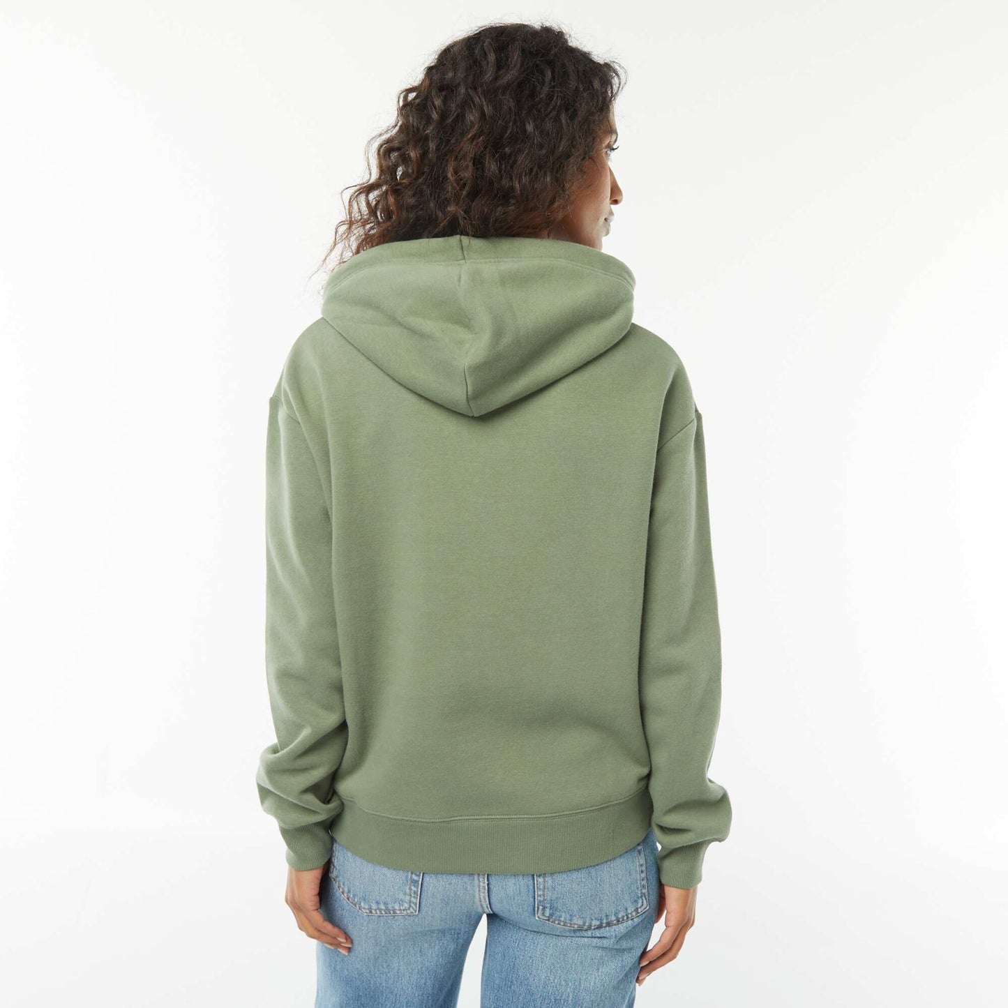 Sweat à capuche uni VERT