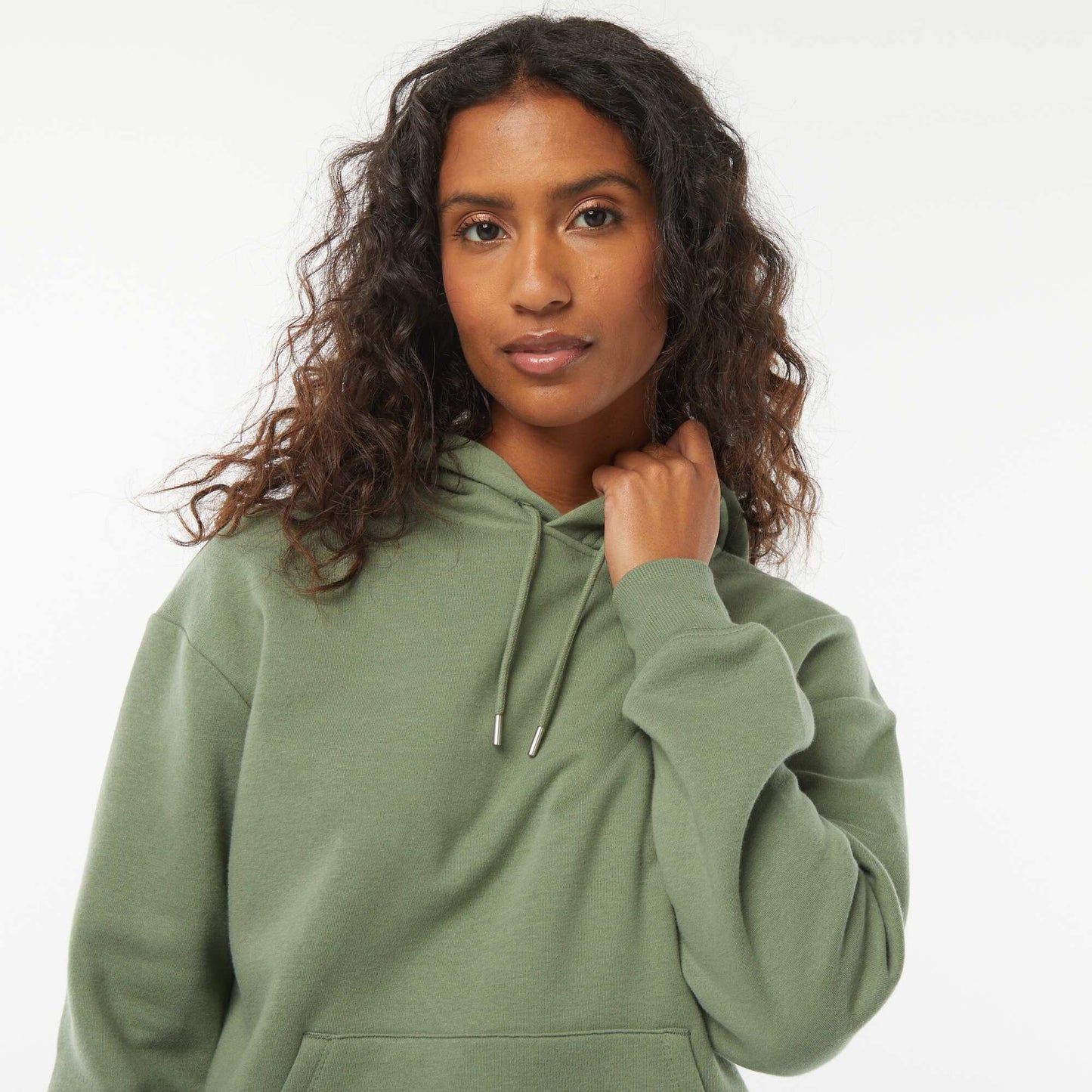 Sweat à capuche uni VERT