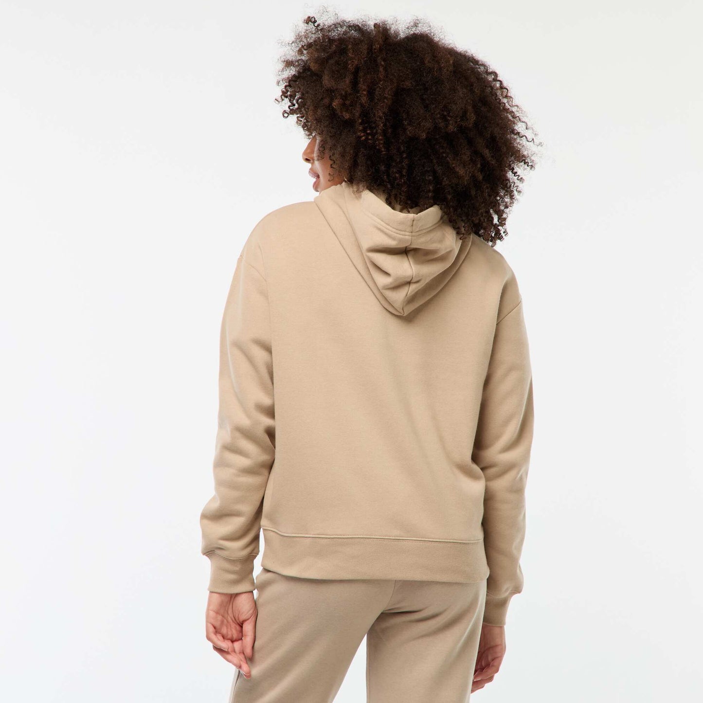 Sweat à capuche uni BEIGE