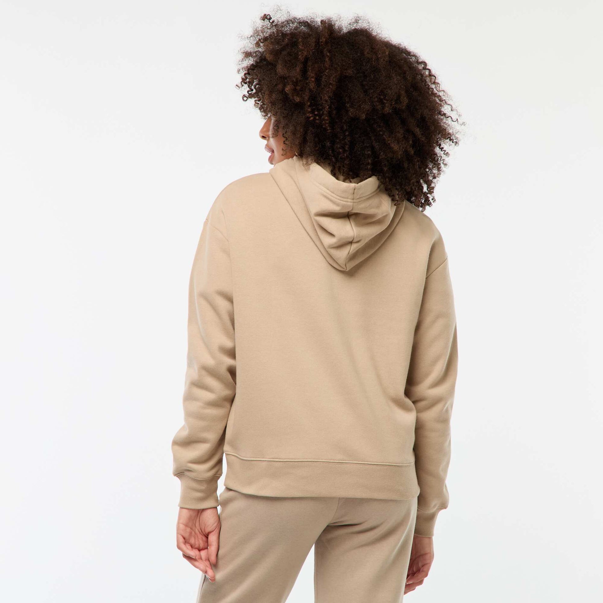 Sweat à capuche uni BEIGE