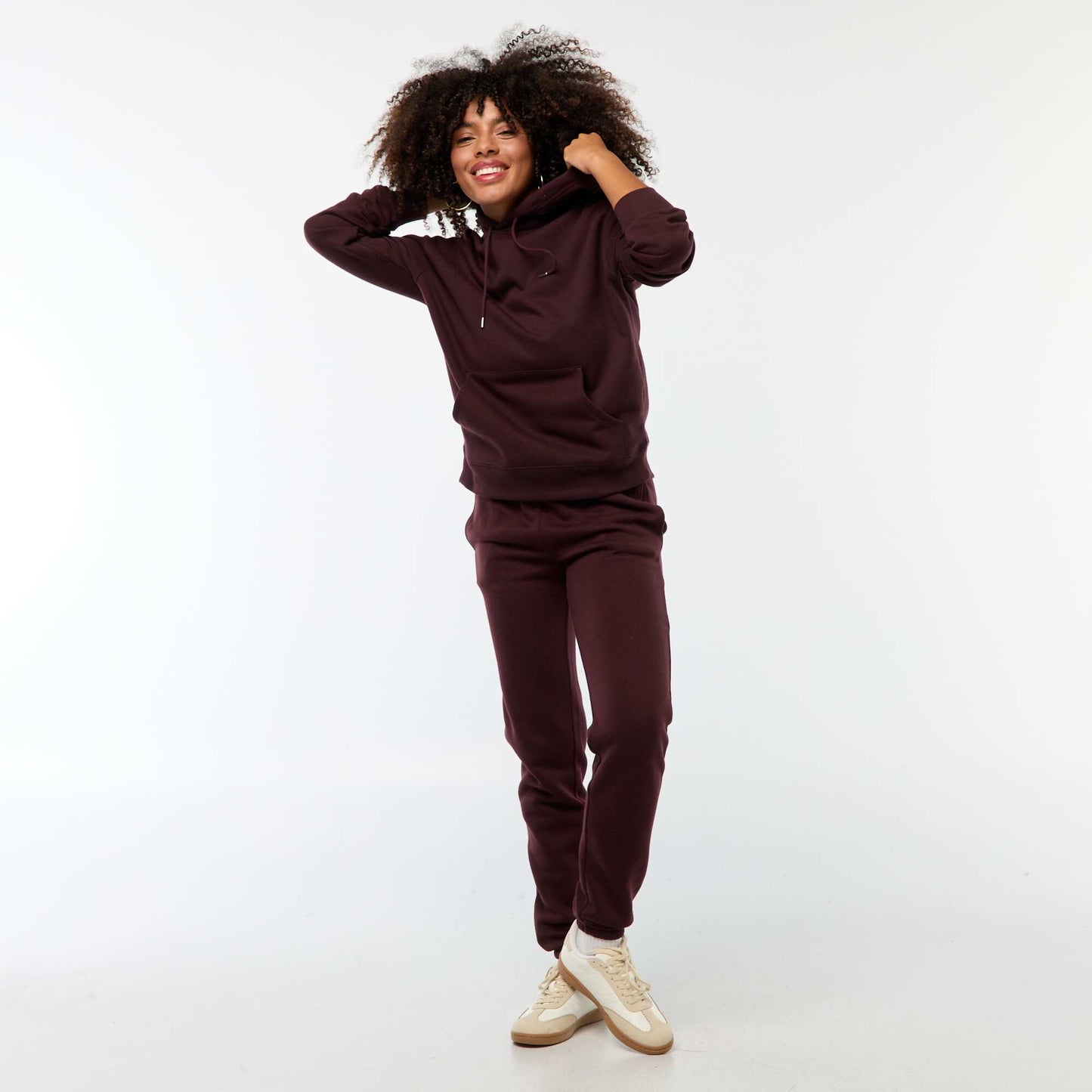 Sweat à capuche uni VIOLET