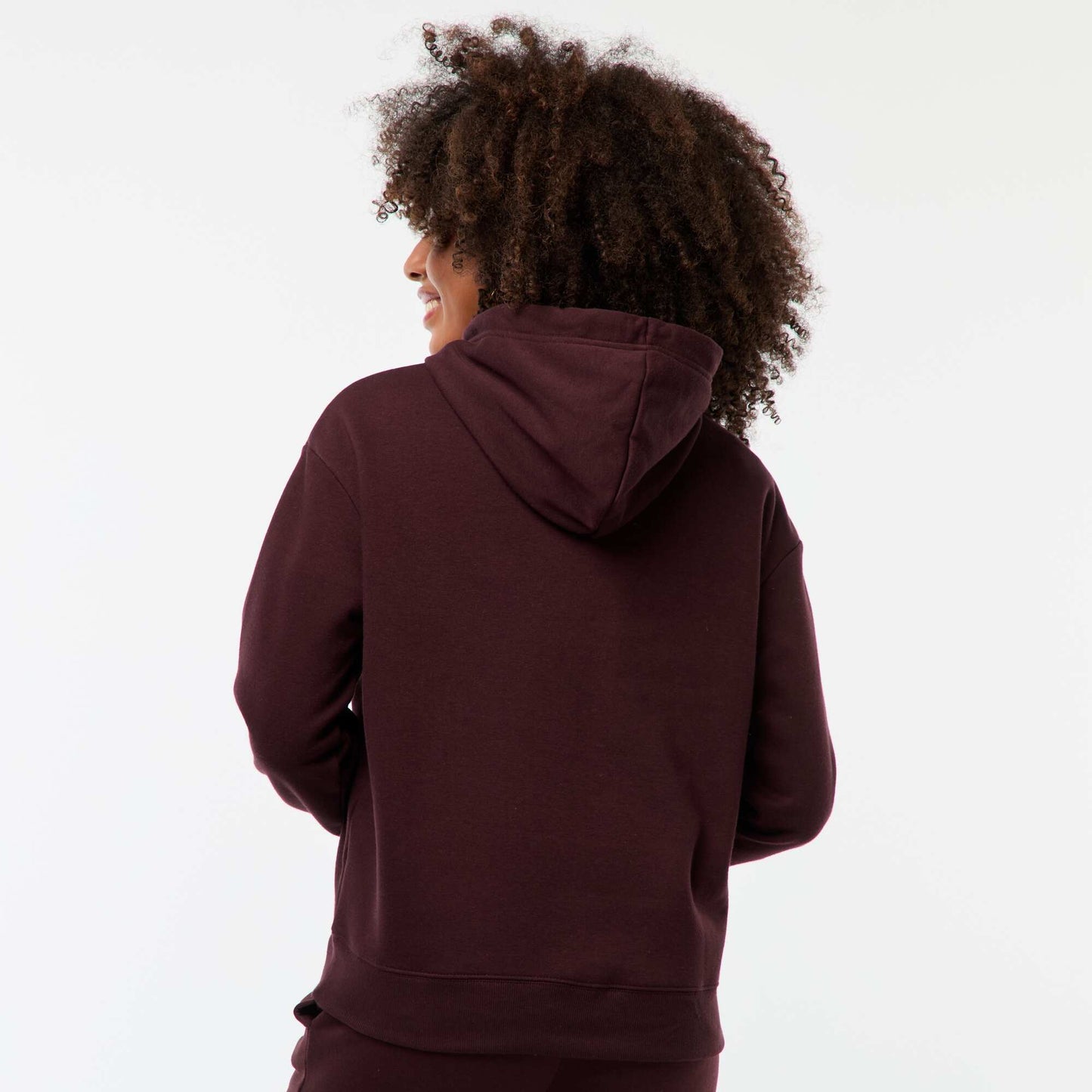Sweat à capuche uni VIOLET
