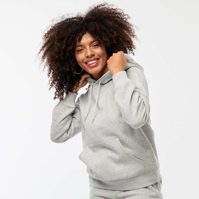 Sweat à capuche uni GRIS