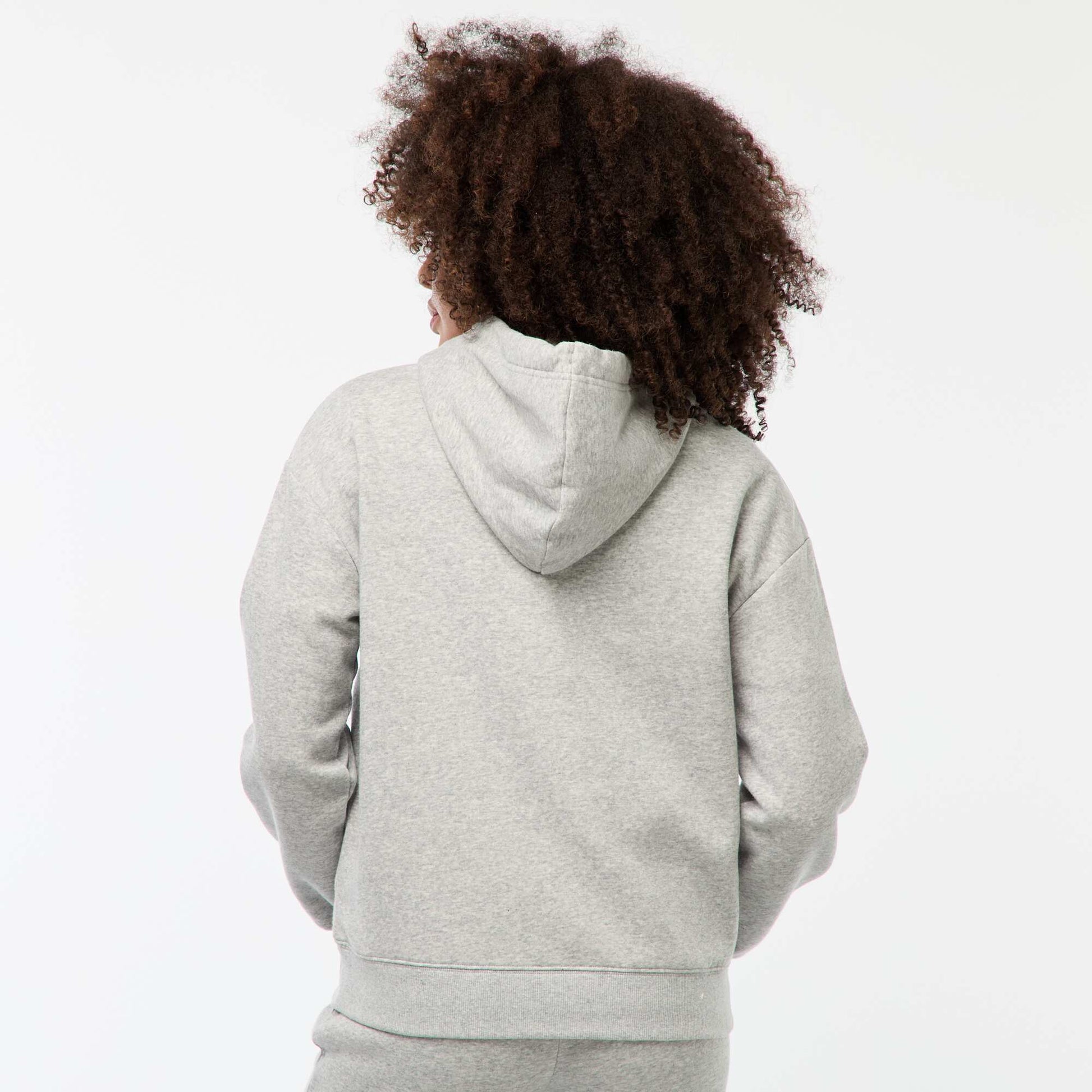 Sweat à capuche uni GRIS