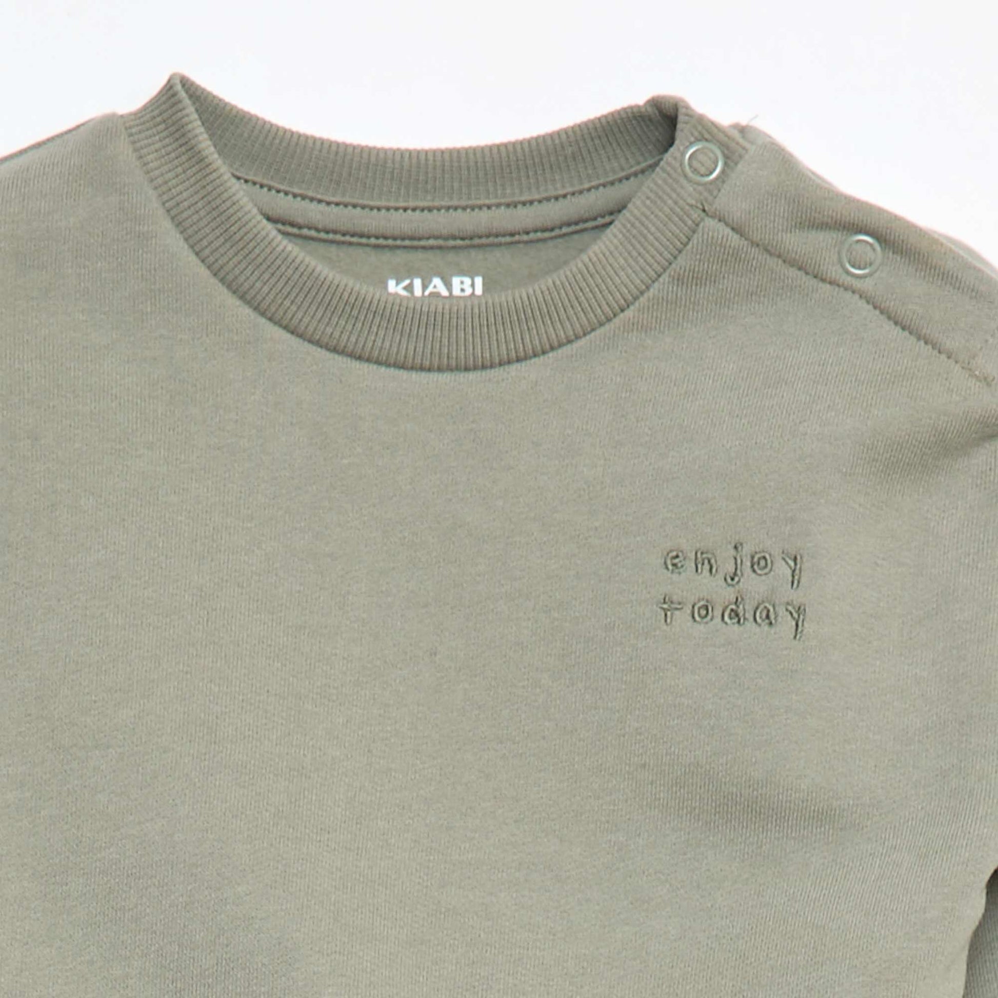 Sweat en molleton uni VERT