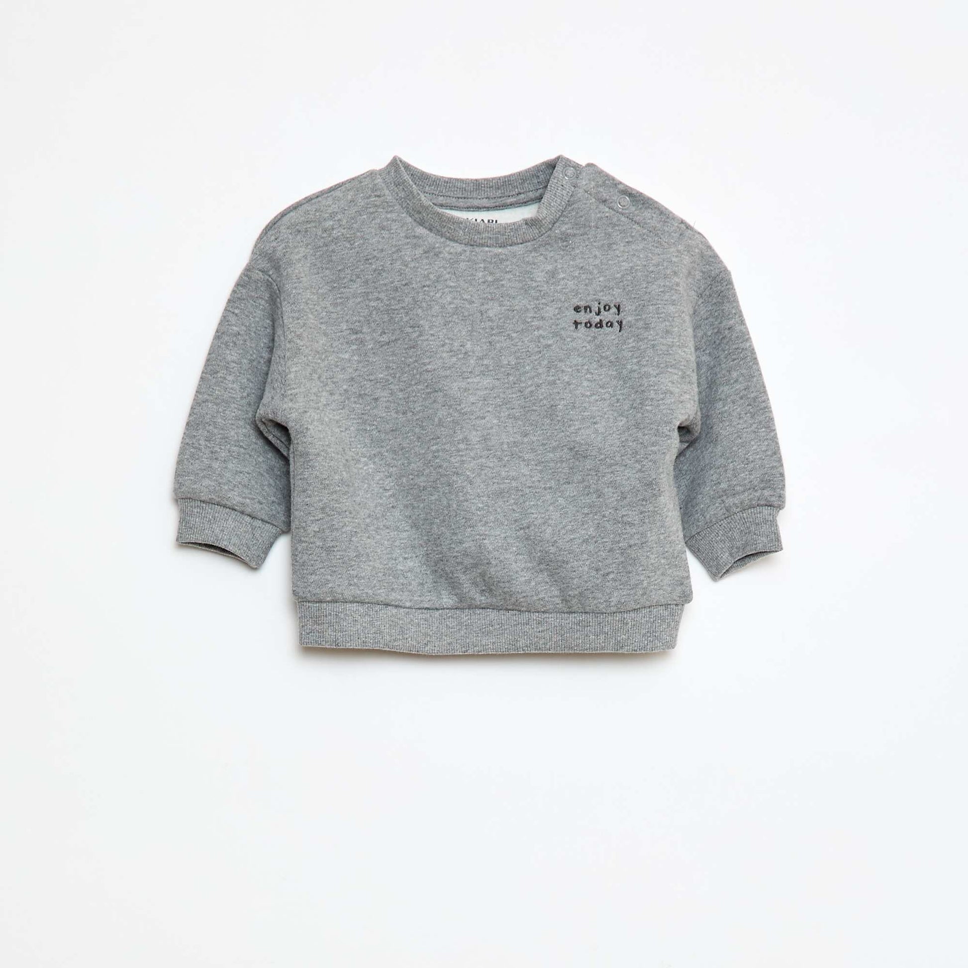 Sweat en molleton uni GRIS