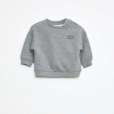 Sweat en molleton uni GRIS