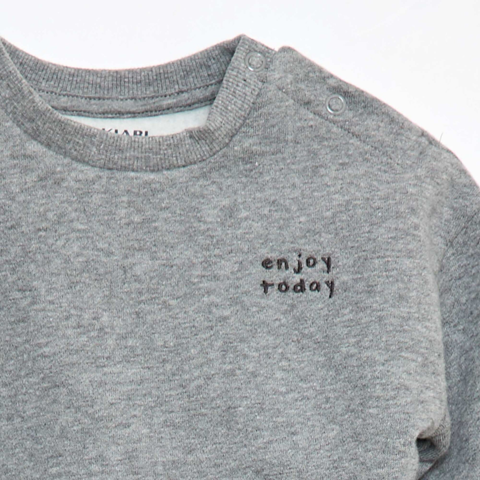 Sweat en molleton uni GRIS