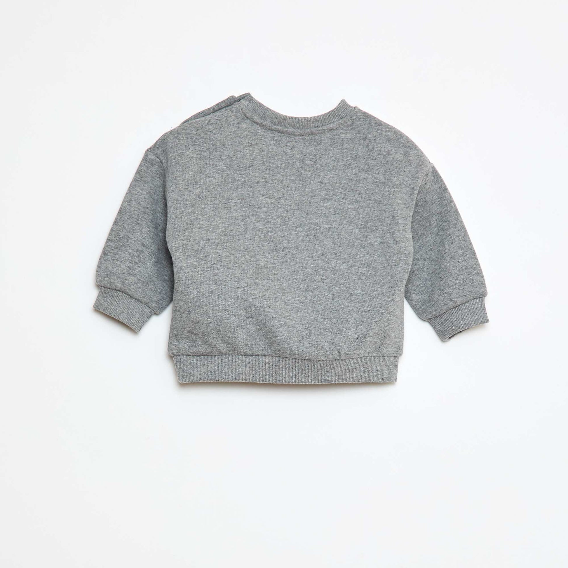 Sweat en molleton uni GRIS