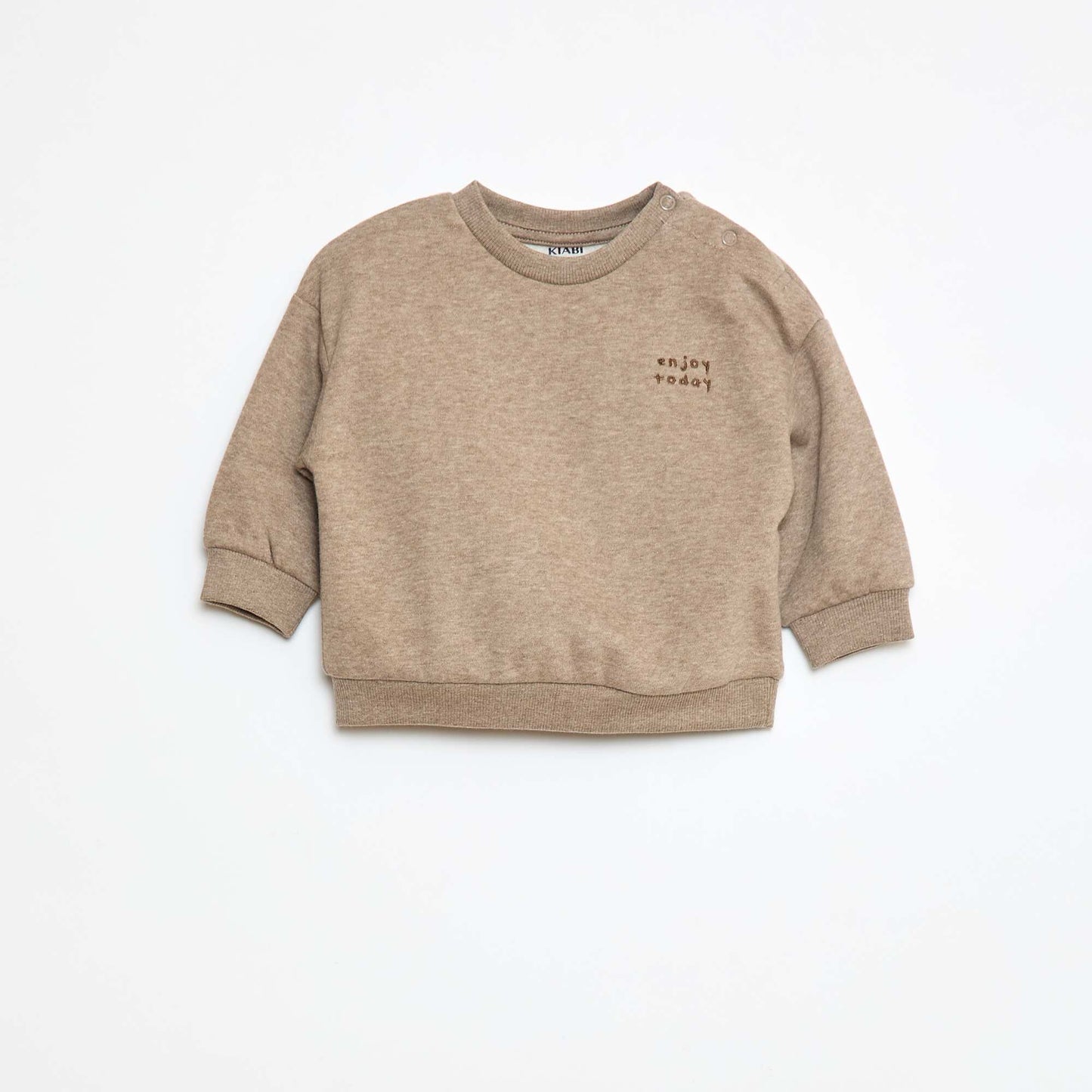 Sweat en molleton uni MARRON