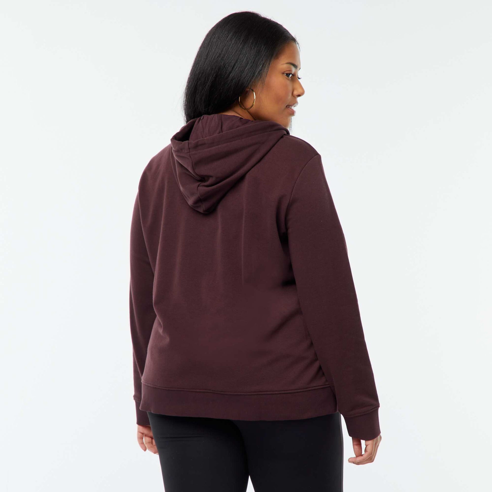 Sweat à capuche en molleton VIOLET