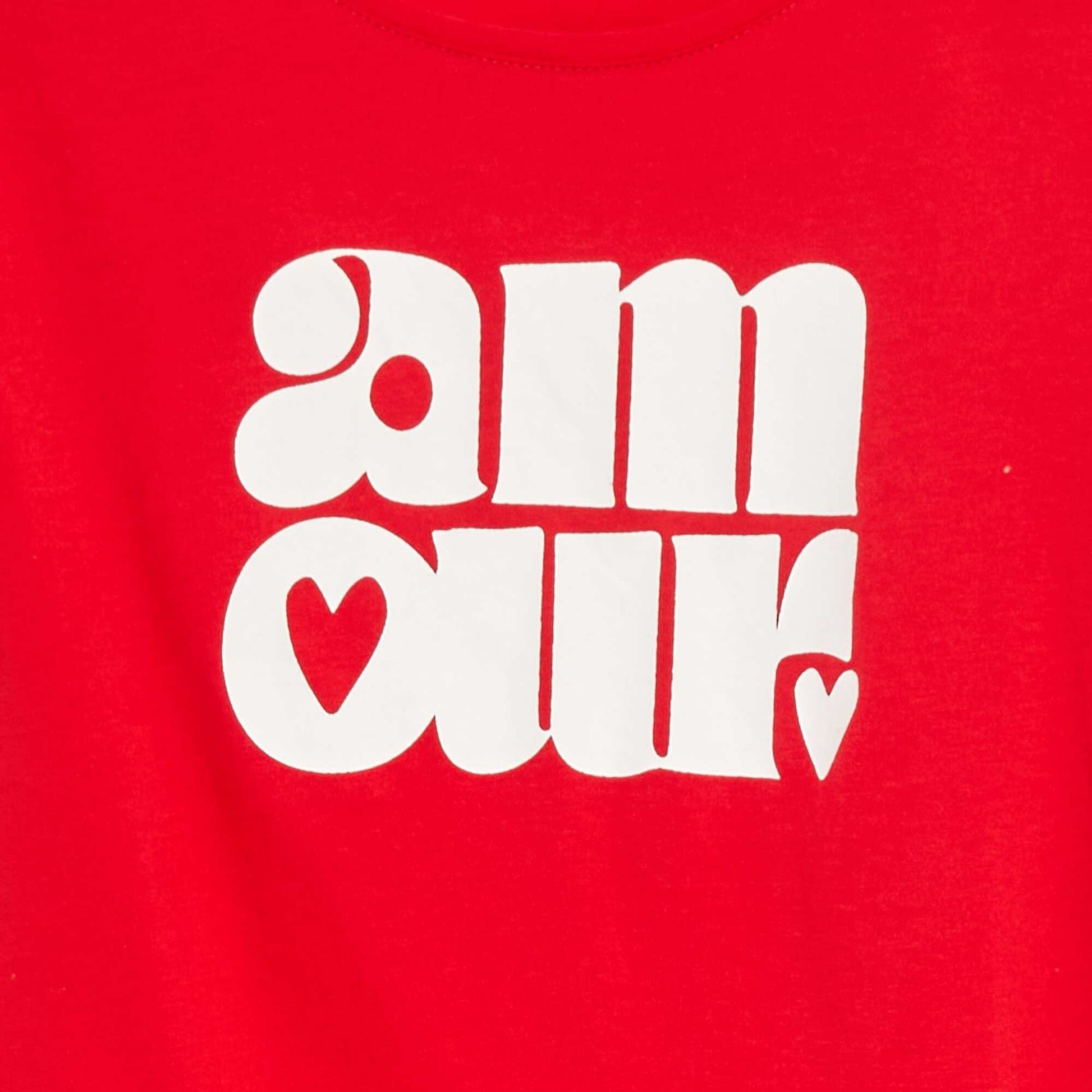 T-shirt en maille jersey imprimé ROUGE
