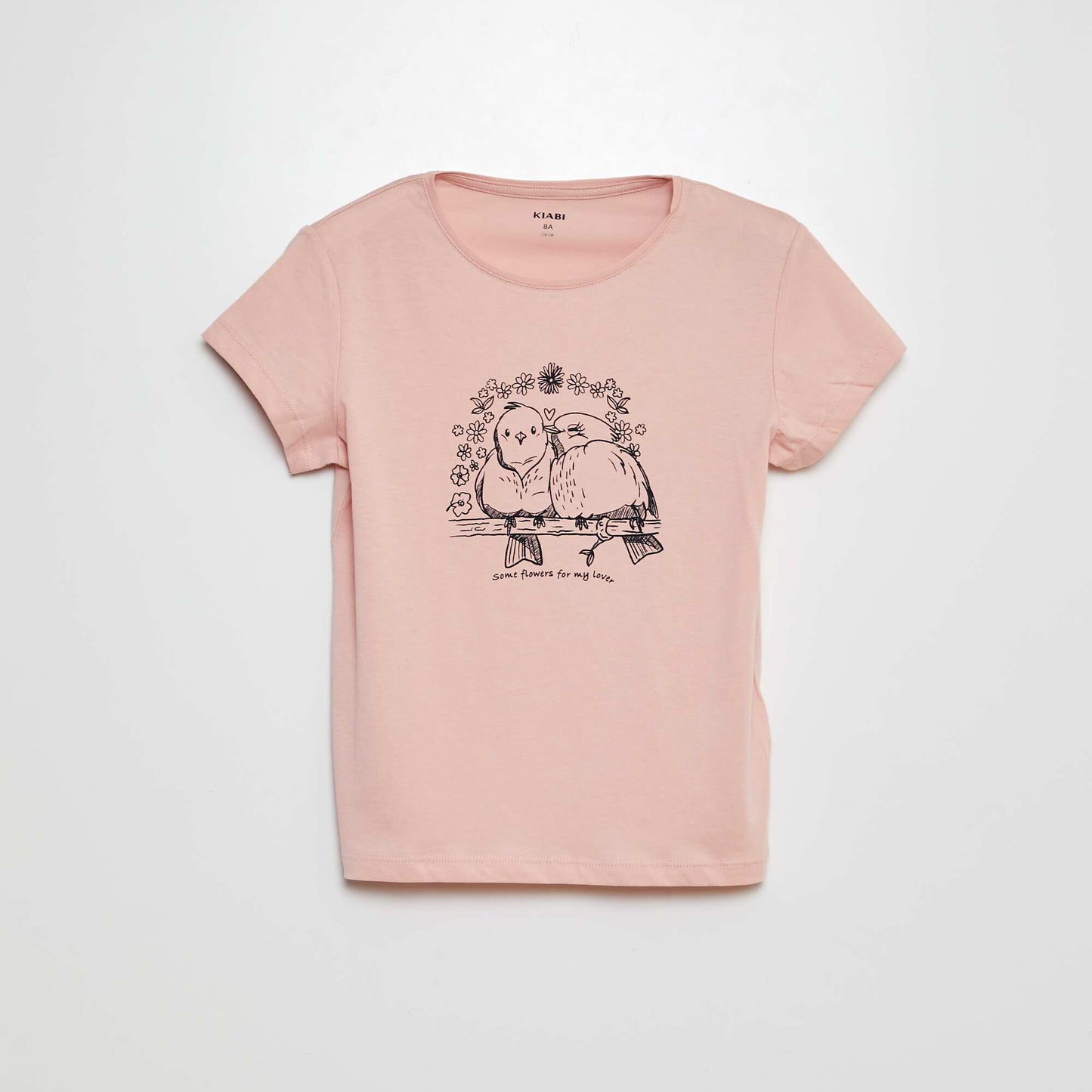 T-shirt en maille jersey imprimé ROSE
