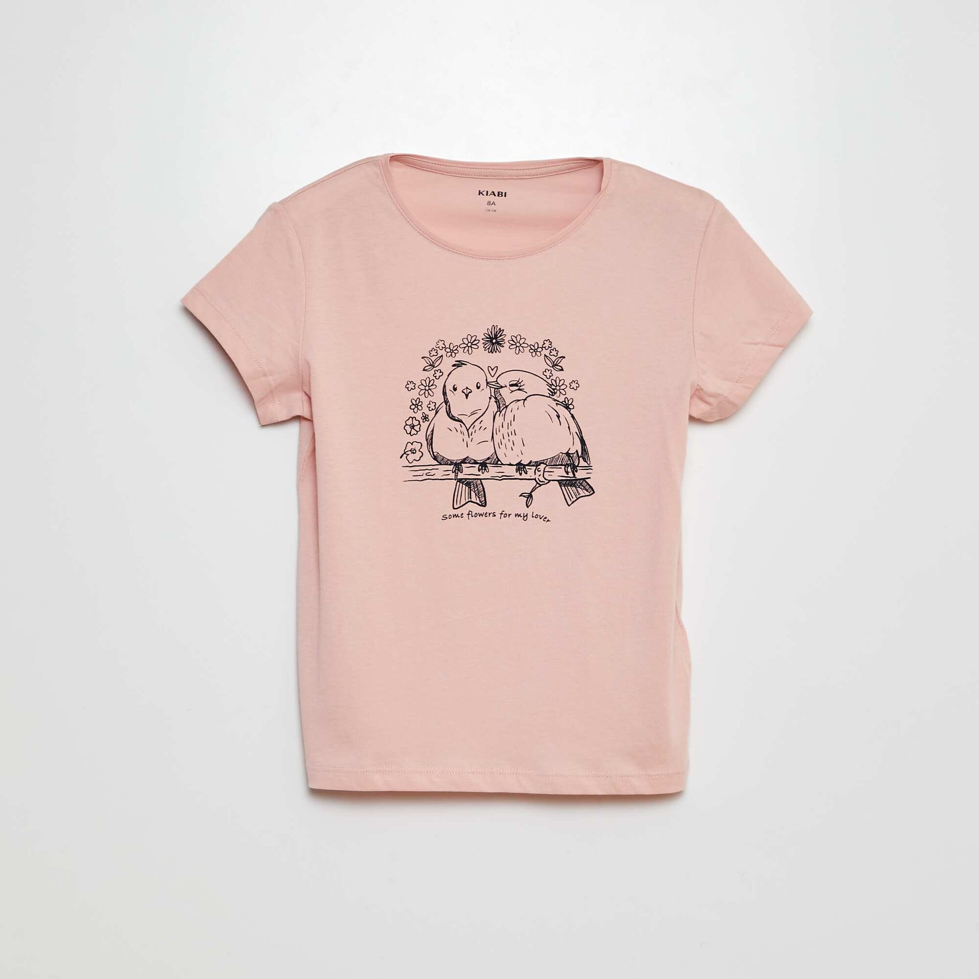 T-shirt en maille jersey imprimé ROSE