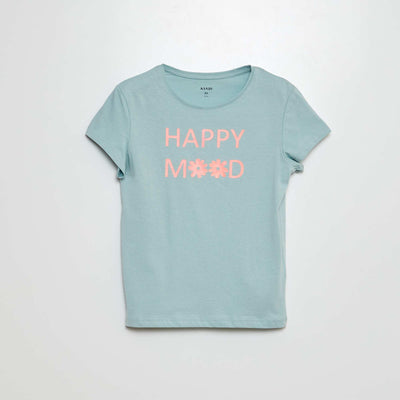 T-shirt en maille jersey imprimé BLEU