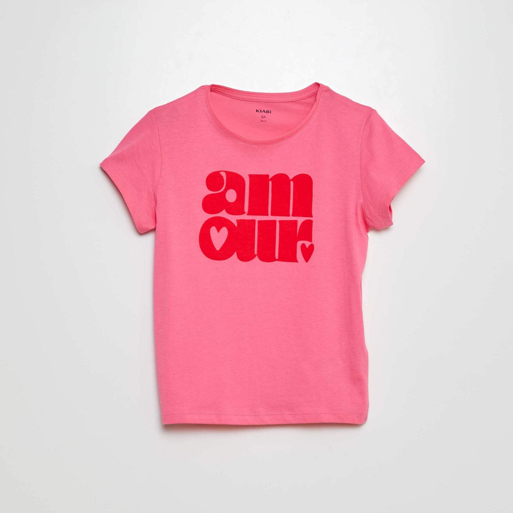 T-shirt en maille jersey imprimé ROSE