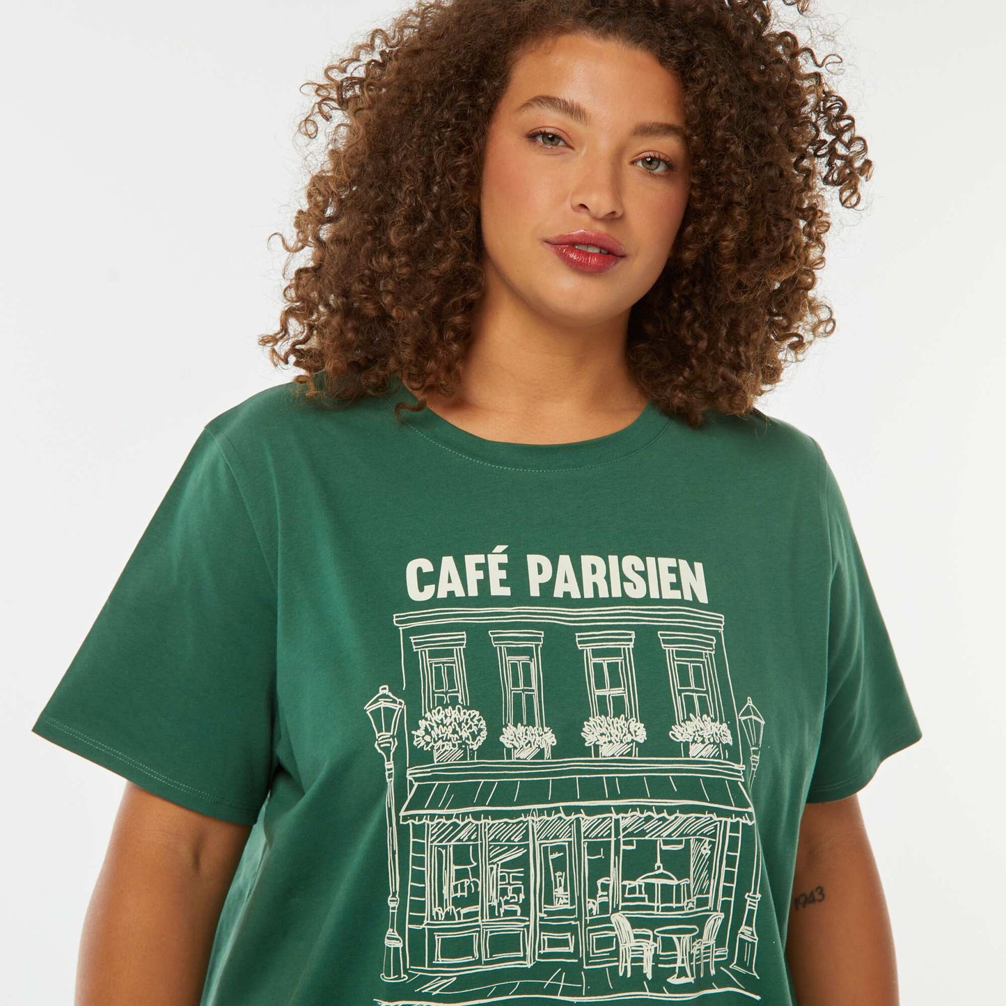 T-shirt à manches courtes avec imprimé VERT