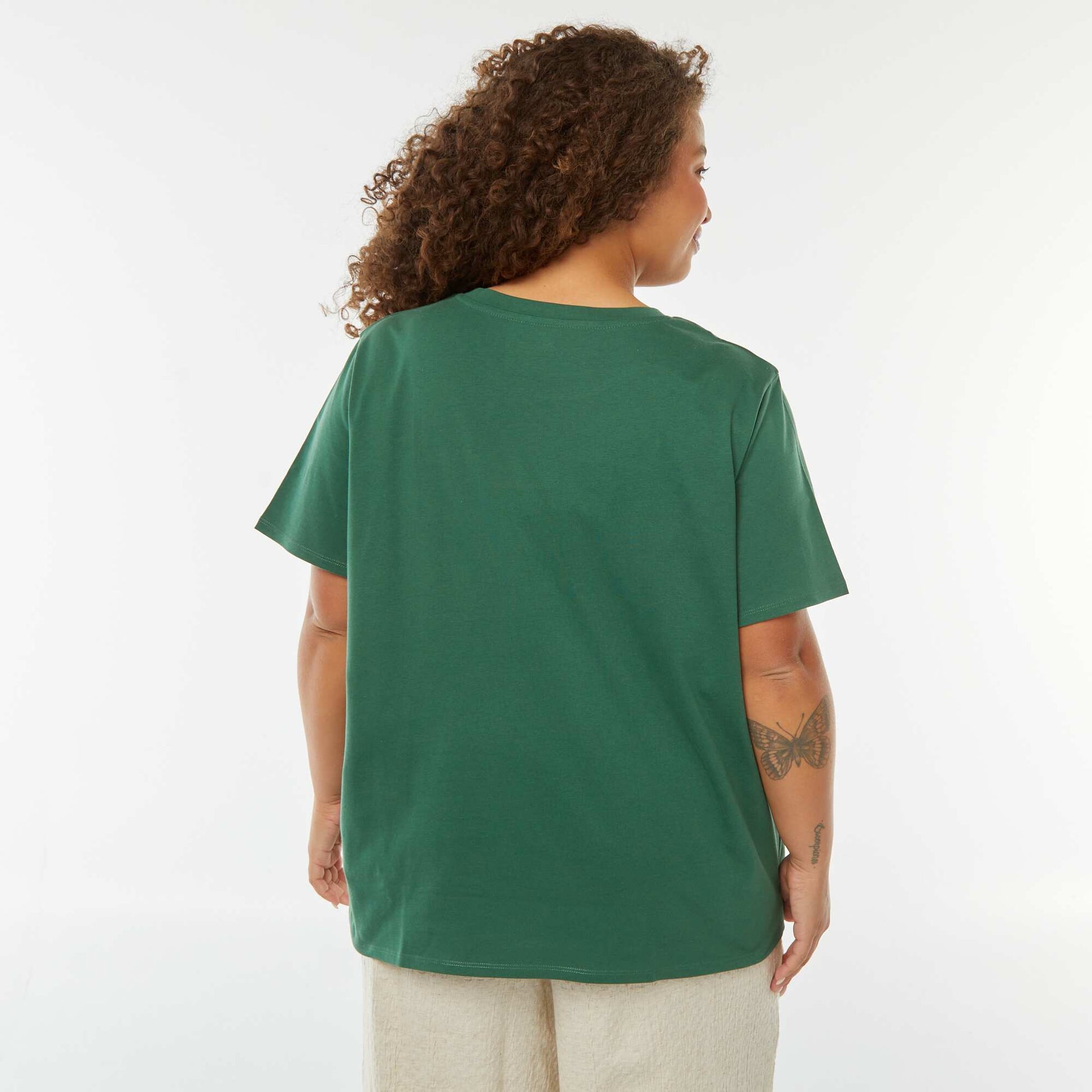T-shirt à manches courtes avec imprimé VERT