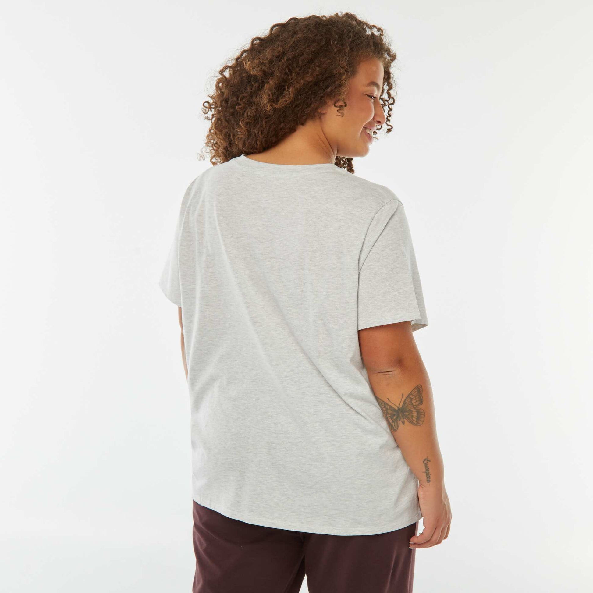 T-shirt à manches courtes avec imprimé BLANC