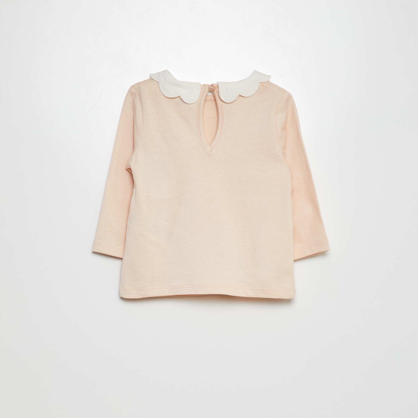 T-shirt avec collerette ROSE