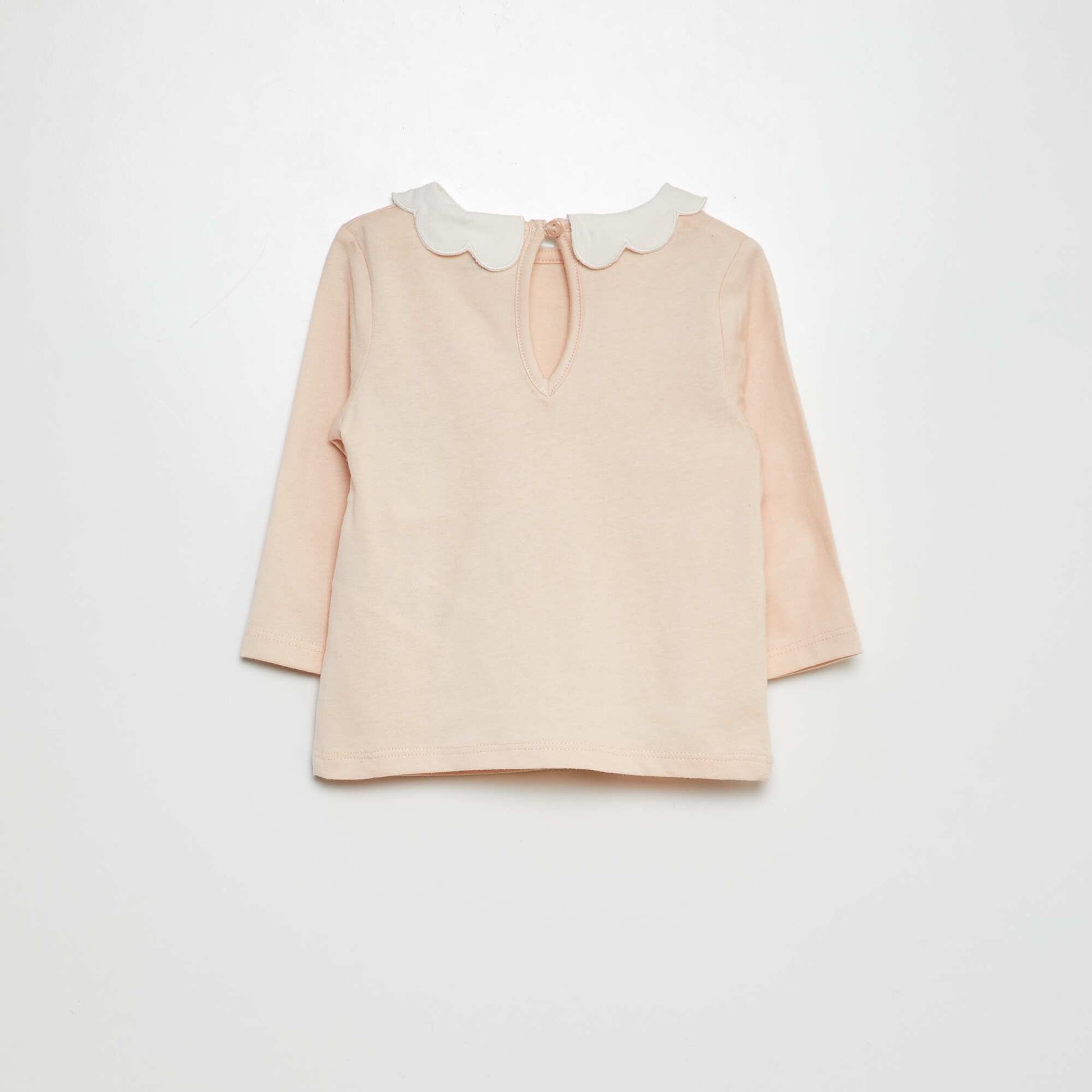 T-shirt avec collerette ROSE