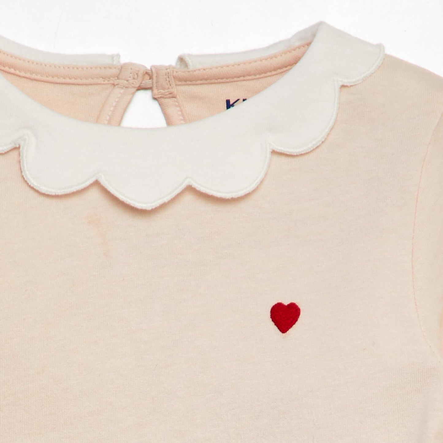 T-shirt avec collerette ROSE
