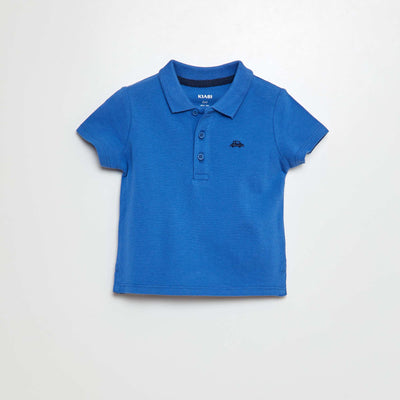 Polo en coton piqué BLEU