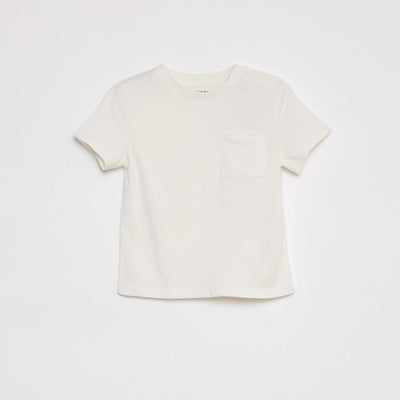 T-shirt à manches courtes uni BLANC