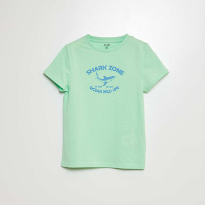 T-shirt manches courtes avec imprimé VERT