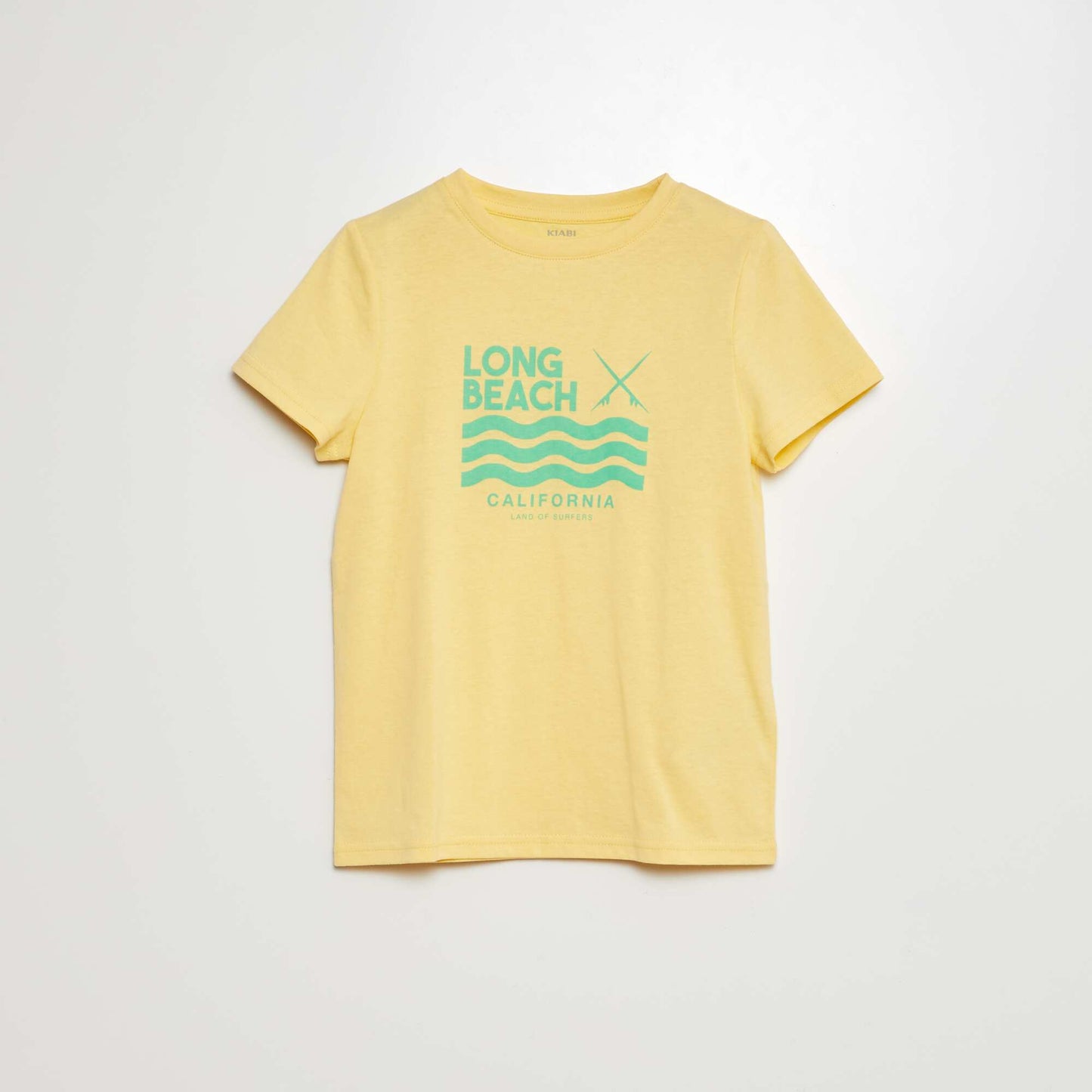 T-shirt manches courtes avec imprimé JAUNE