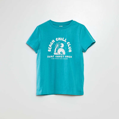 T-shirt manches courtes avec imprimé VERT