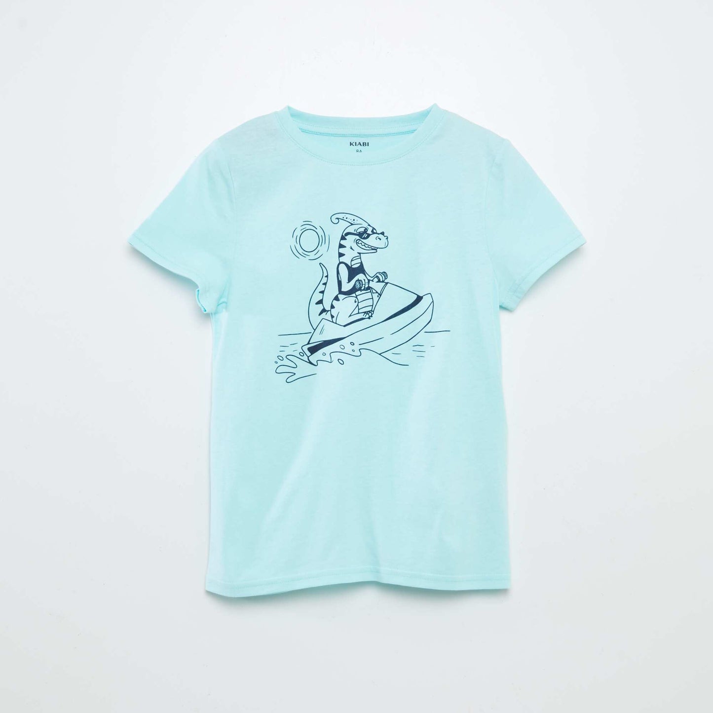 T-shirt manches courtes avec imprimé BLEU