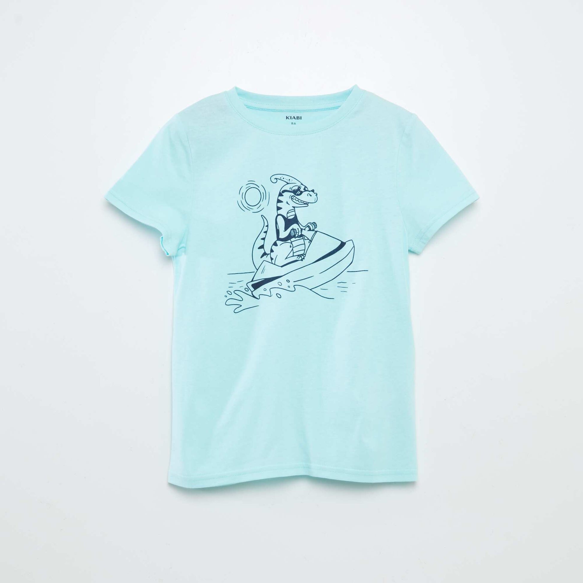 T-shirt manches courtes avec imprimé BLEU