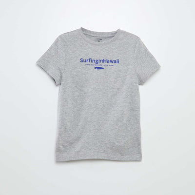 T-shirt manches courtes avec imprimé GRIS