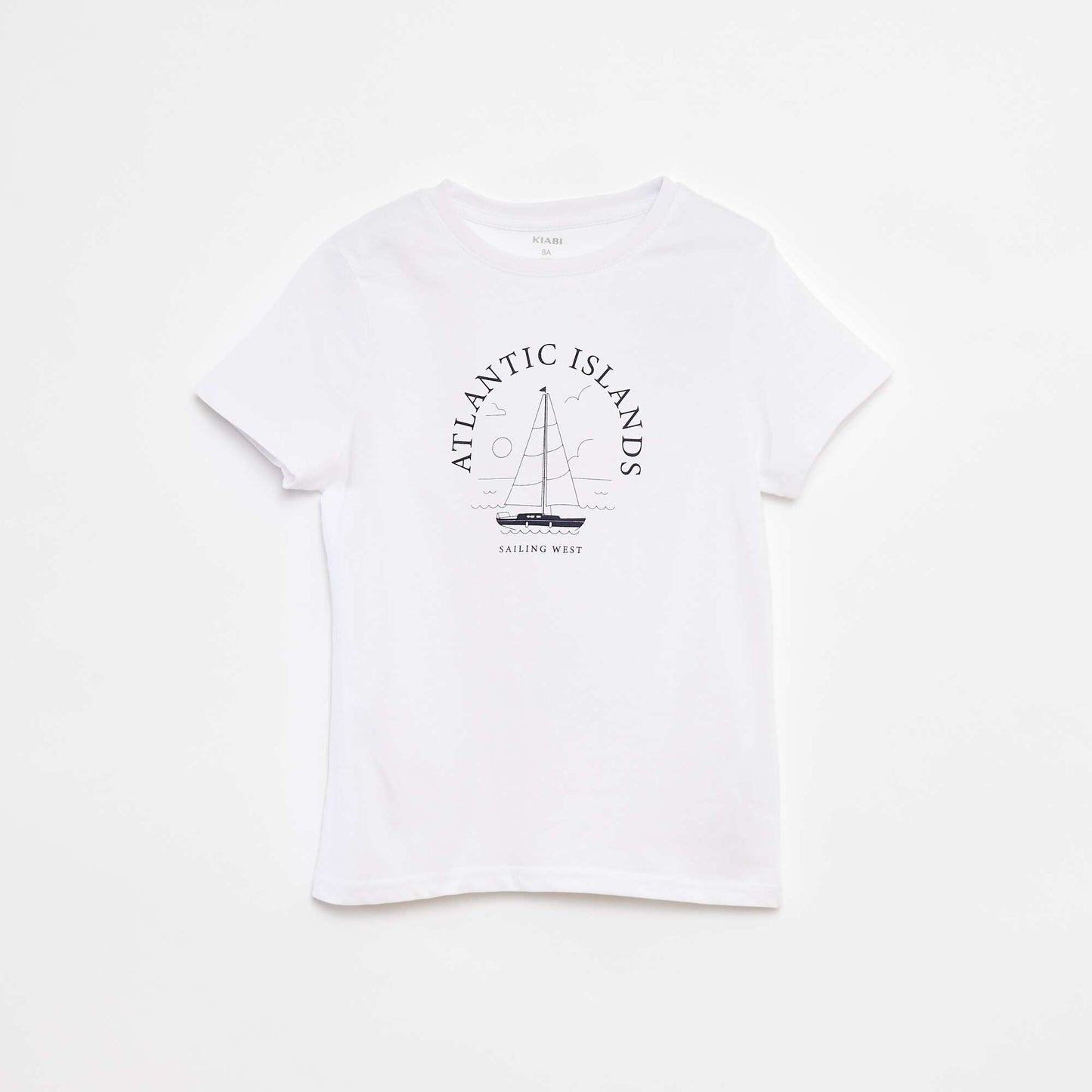 T-shirt manches courtes avec imprimé BLANC