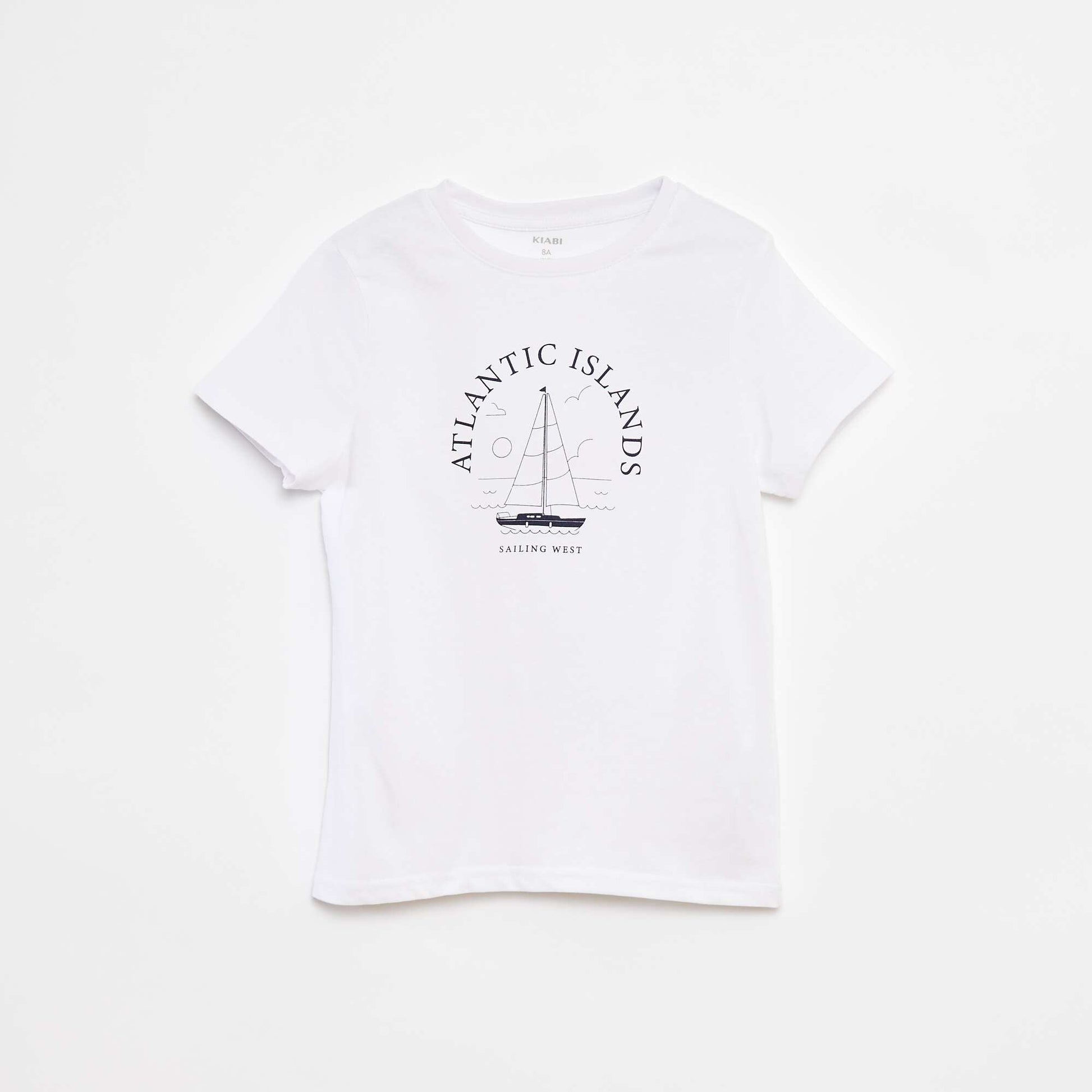 T-shirt manches courtes avec imprimé BLANC