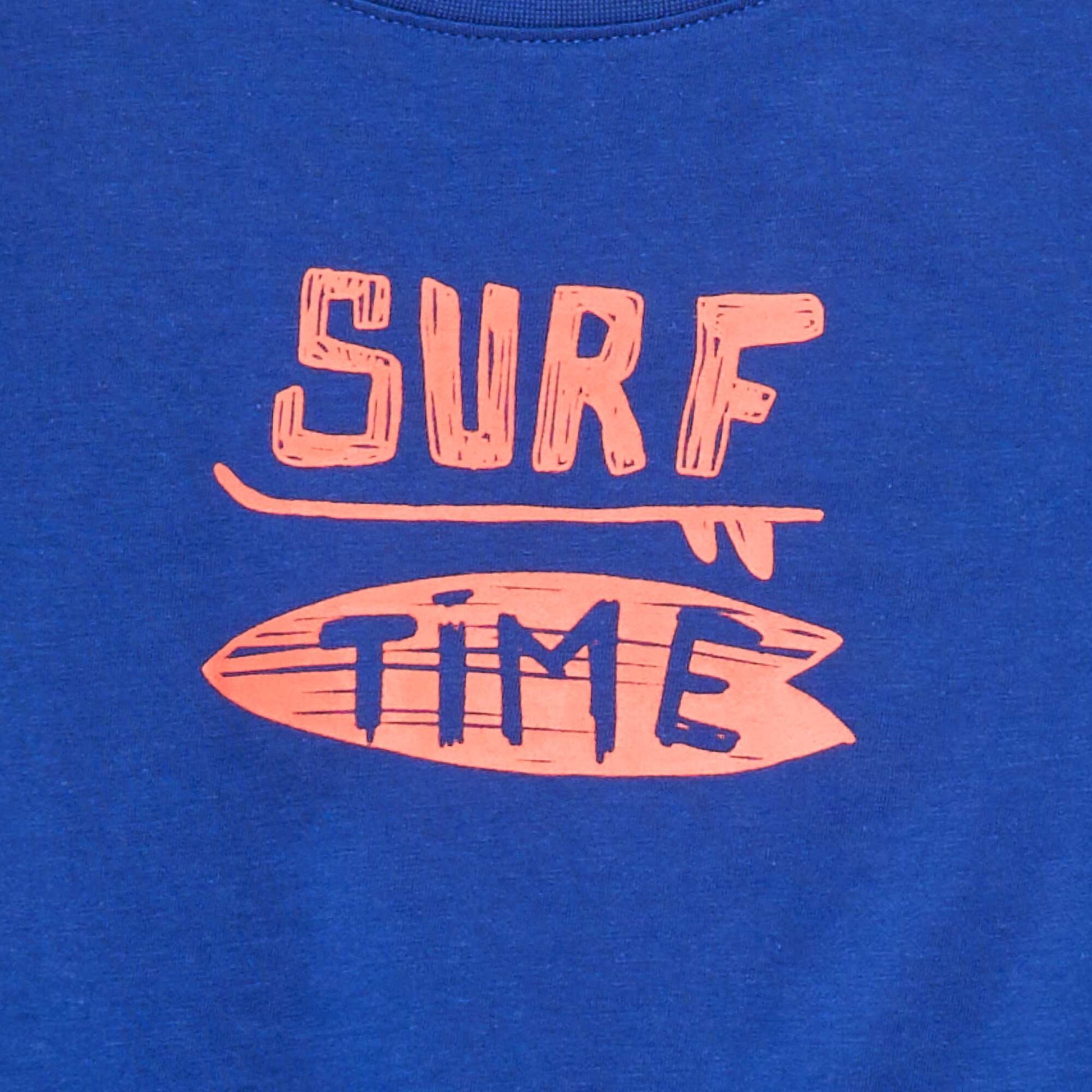 T-shirt manches courtes avec imprimé BLEU