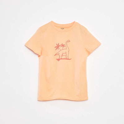 T-shirt manches courtes avec imprimé ORANGE