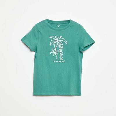 T-shirt manches courtes avec imprimé VERT